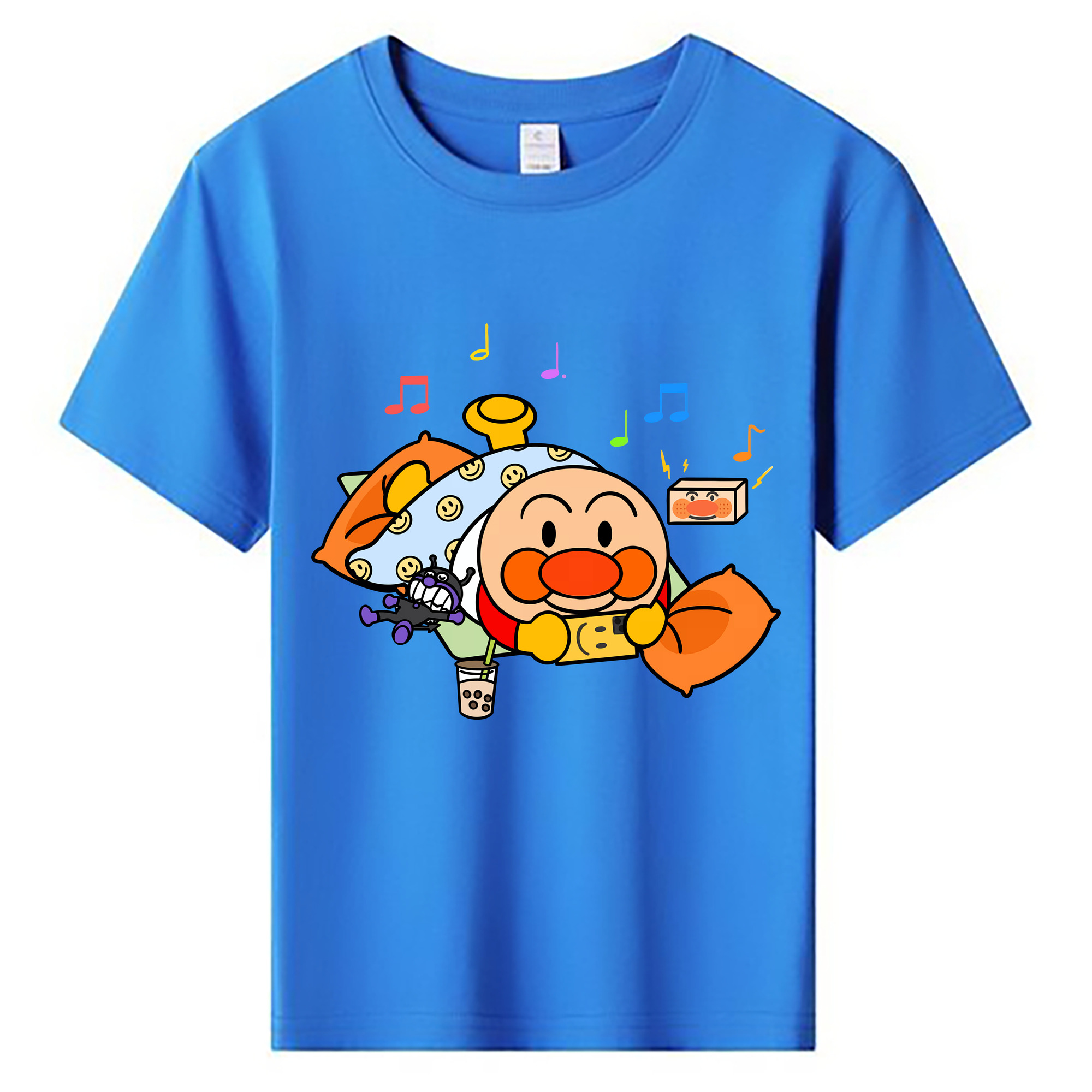 （画像用） アンパンマン Anpanman 綿100％キッズTシャツ（フロントプリント）